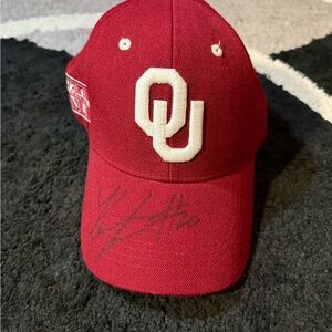 Vintage Oklahoma Sooners Hat Strapback Signed by Kejuan Jones #20 Big 12 NCAA